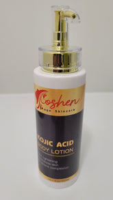 Kojic Acid Body Lotion by Kooshen for brightening and hydrating skin, reducing dark spots and uneven tone.